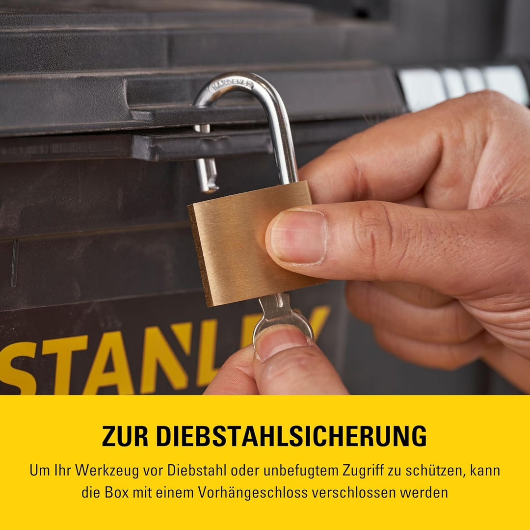 Stanley Rollende Werkstatt (47,3 x 30,2 x 62,7 cm, zwei separat verwendbare Werkzeugboxen, robuster