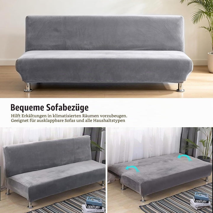 PETCUTE Sofabezug ohne armlehne futonbezug Stretch sofahusse ohne armlehne sofaüberwurf schlafsofa b