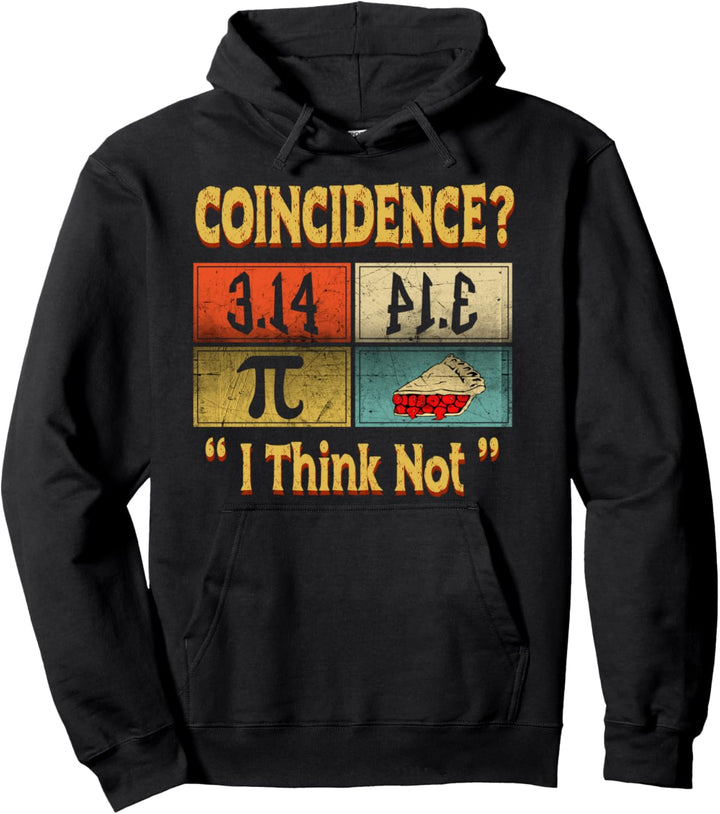 Retro Vintage Pi Day 3.14 Equals Pie Math Teacher Geek Gift Pullover Hoodie