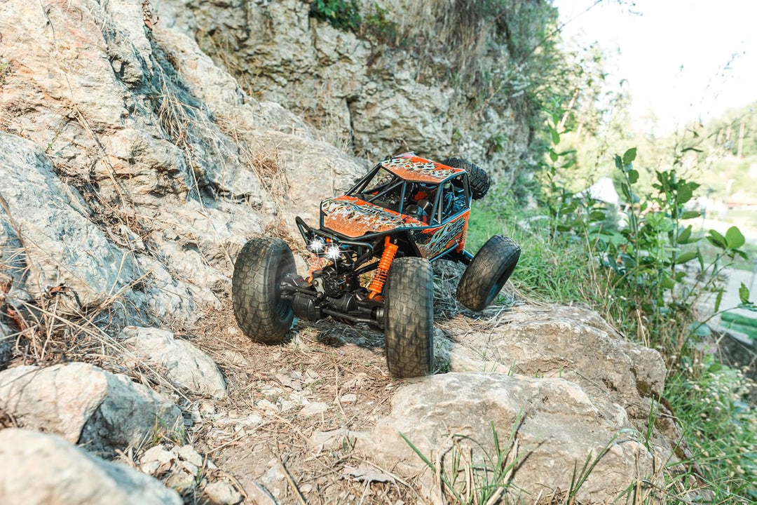 Carson 500404290 1:8 Dirt Crawler 4x4 100% RTR orange - Ferngesteuertes Auto, RC Auto für Kinder