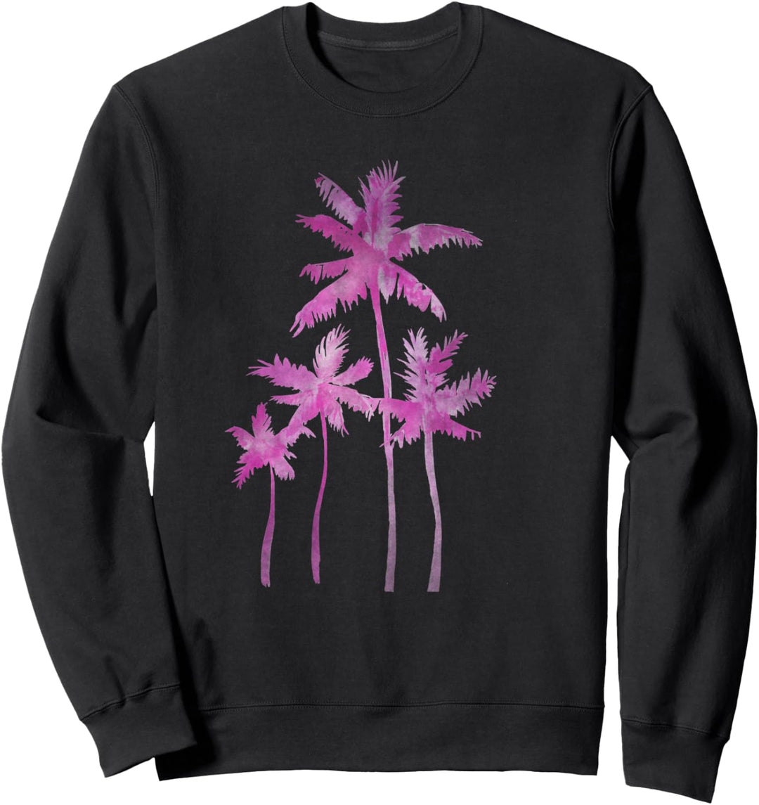 Trendy Pink Palm Trees Sweatshirt