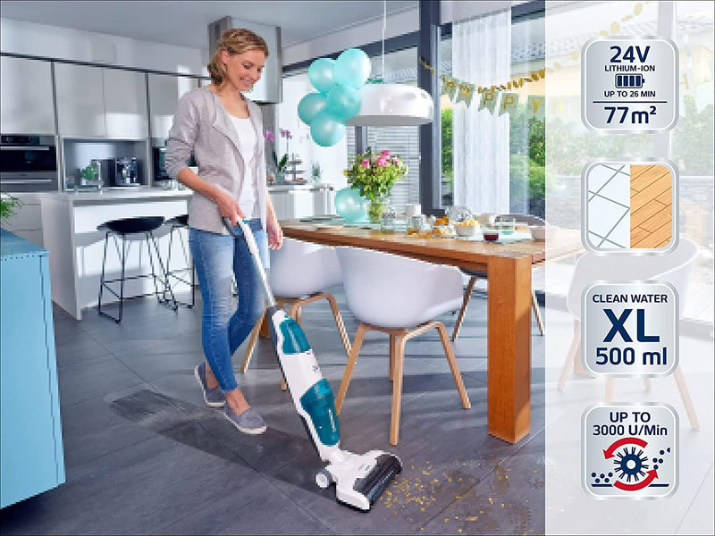 Leifheit Akku Saugwischer Regulus Aqua PowerVac, saugen und wischen, leichter Nasssauger mit leistun