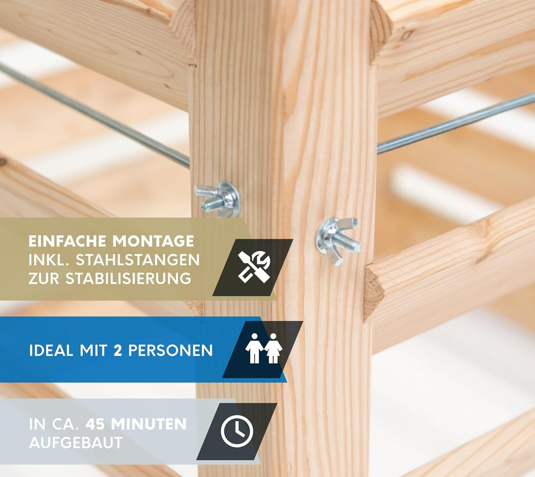 Westmann Holz Komposter Konni S | Lärchenholz FSC-Zertifiziert | Robustes & wartungsarmes Holz | Nat