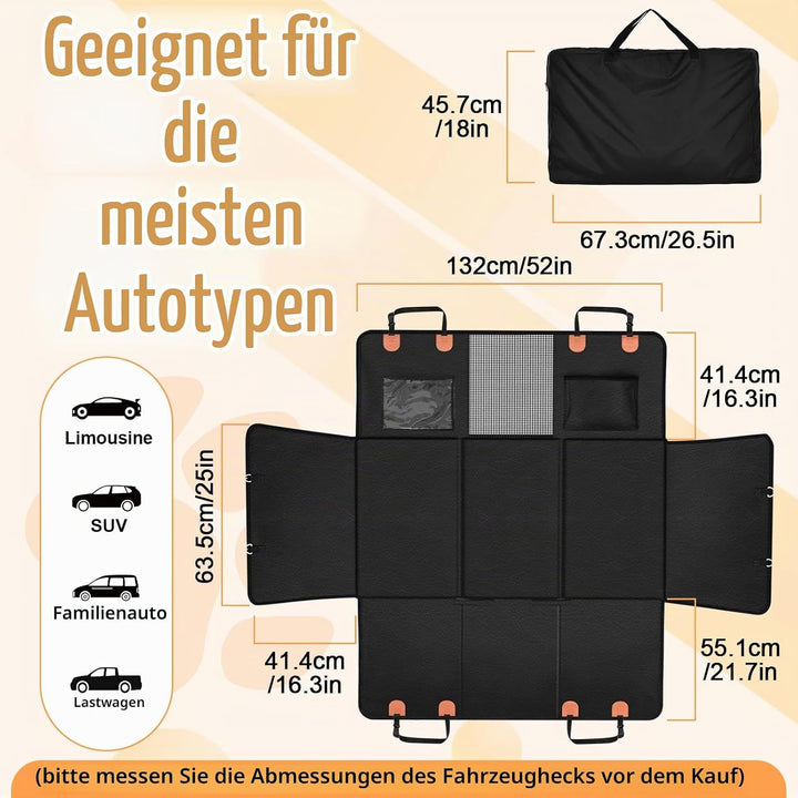 CISSIYOG Hundedecke Auto Rückbank, Hundesitz Auto Rückbank Verbreitert, Autoschondecke Hund Rücksitz