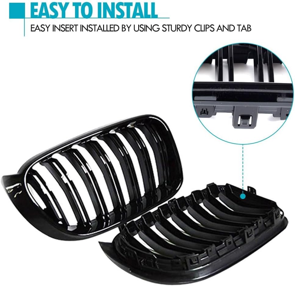 Gangying F25 Nieren Schwarz Kühlergrill für BMW X Serie X3 X4 F25 F26 Grill 2014-2018 ABS glänzend s