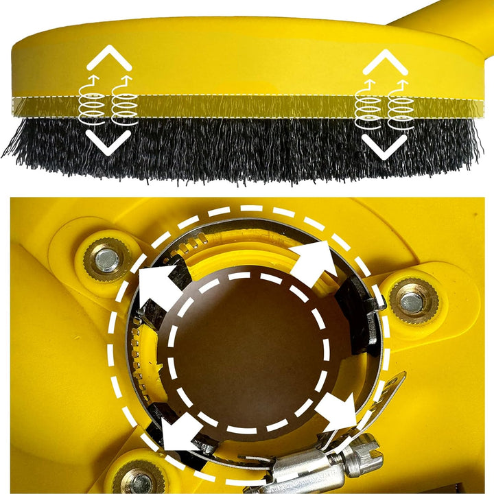 FANZTOOL Pro Absaugaufsatz Absaughaube für Winkelschleifer inkl. 125 mm Diamantschleiftopf PROFI QUA