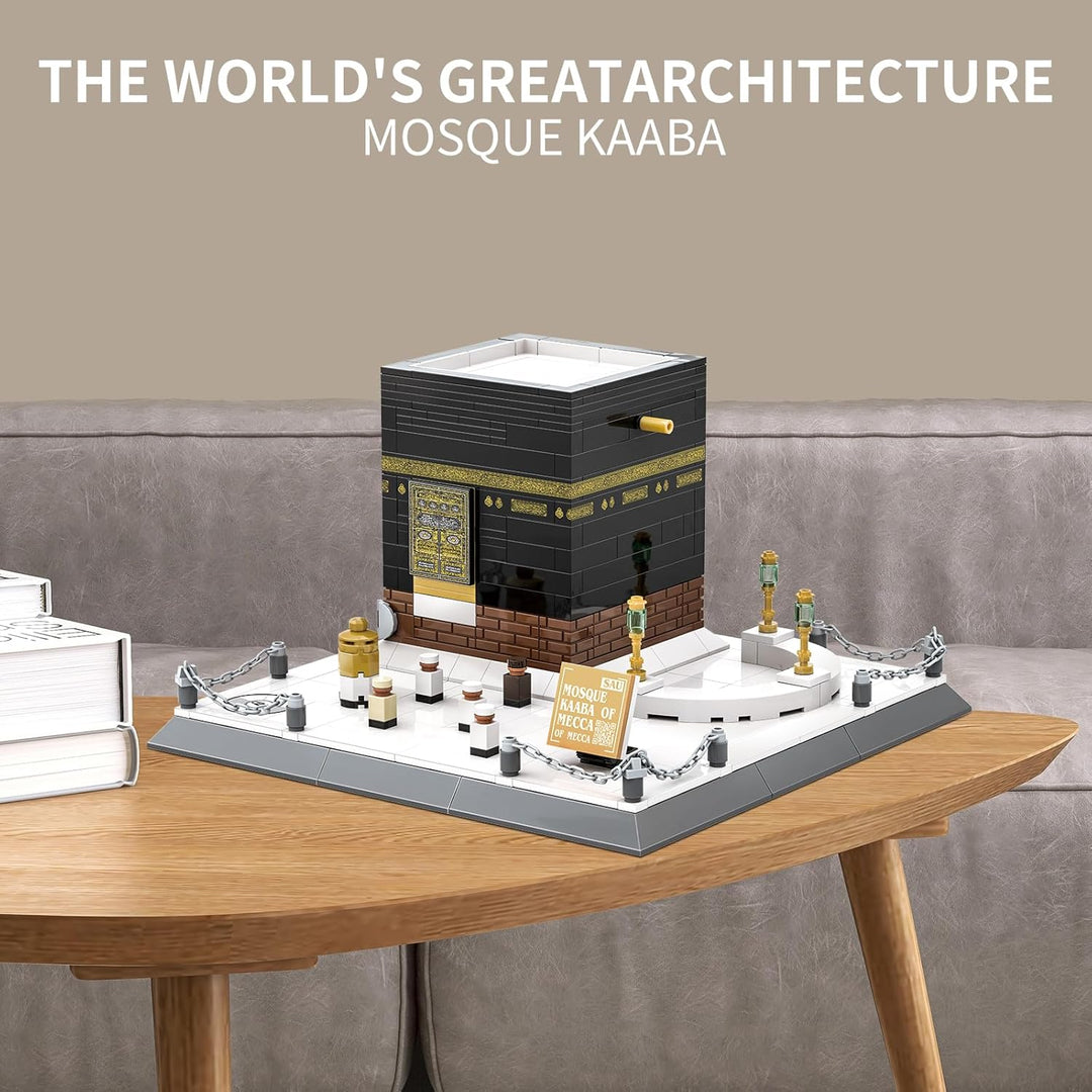 Islamische Moschee Kaaba Architekturmodell Baustein Sets mekka muslimische Ziegelsteine Spielzeug Ha