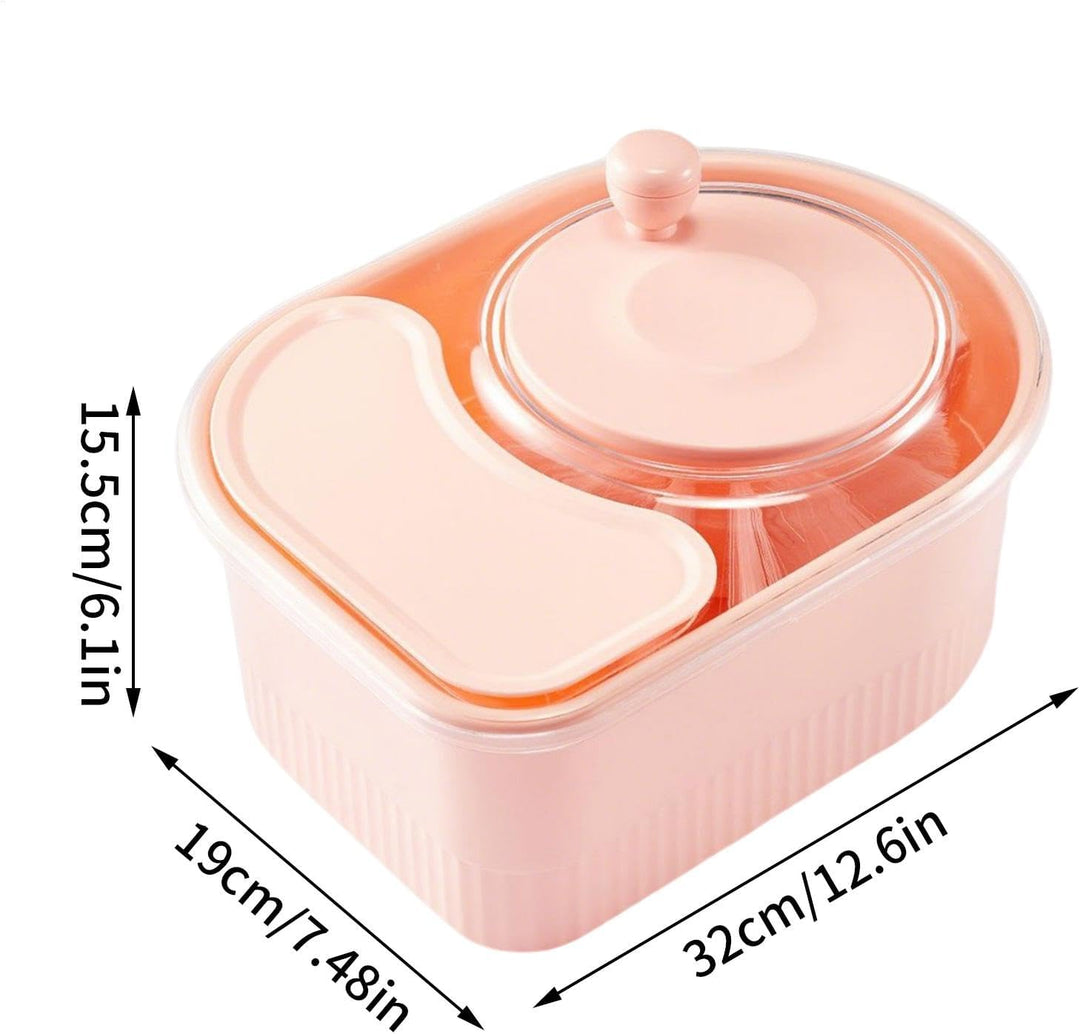 Multifunctional Fruit Cleaner Spinner with Hand Crank, Rotating Vegetable Washer and Potato Scrubber