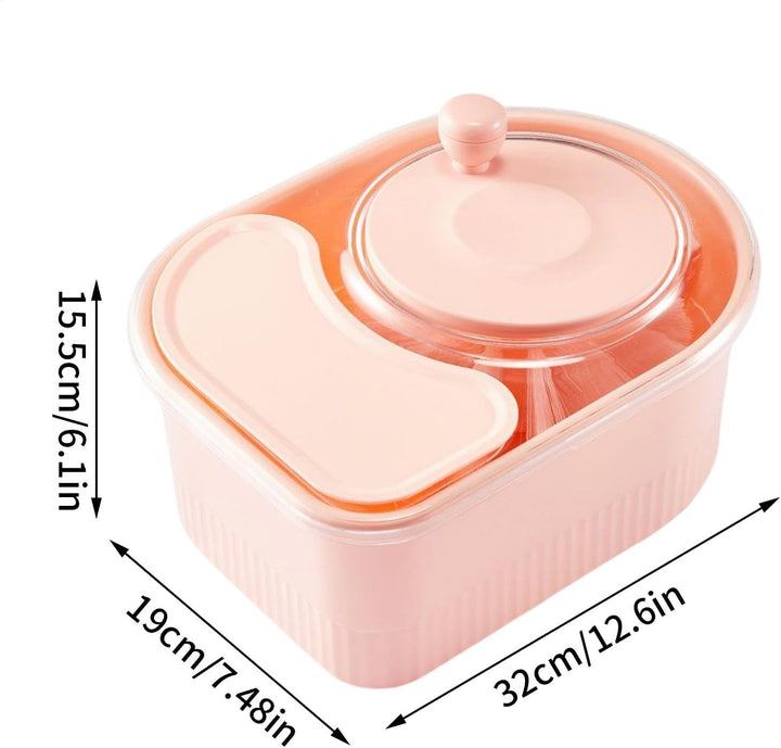 Multifunctional Fruit Cleaner Spinner with Hand Crank, Rotating Vegetable Washer and Potato Scrubber