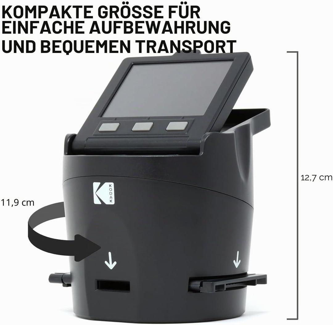 KODAK Digital Film Scanner, Konvertiert Negative und Filmdias 35mm, 126, 110, Super 8 und 8mm in JPE