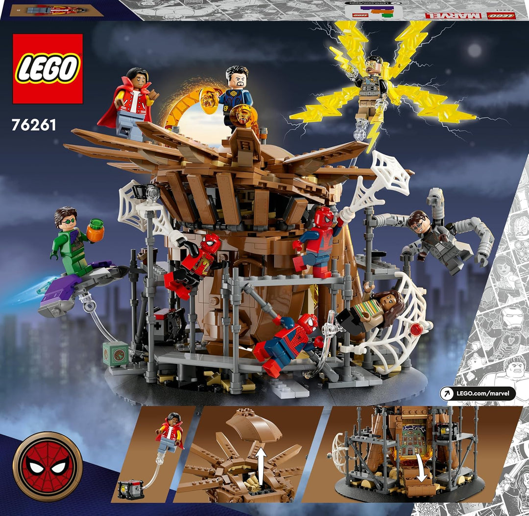LEGO 76261 Marvel Spider-Mans grosser Showdown, Spider-Man: No Way Home-Set mit 3 Peter Parker-Minif