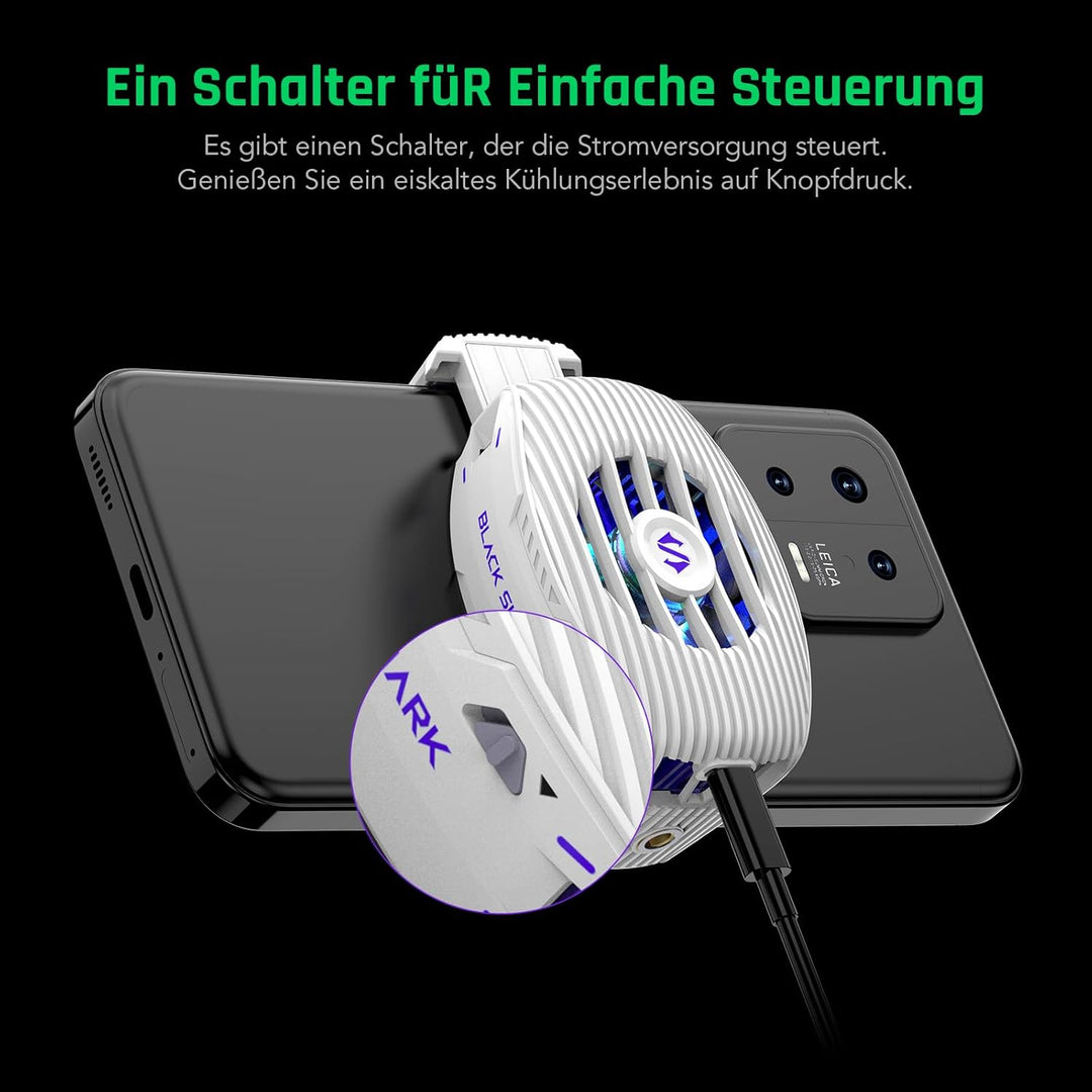 Black Shark FunCooler 5 NEO Handy Kühler für Gaming, Kabelgebundener Smartphone Kühler, Leicht, mit
