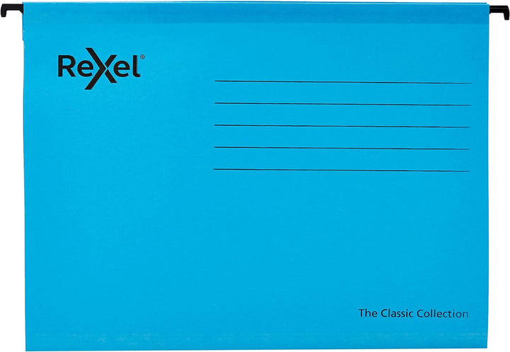 Rexel 2115587 Hängemappe Classic, verstärkt, A4, Blau, blau