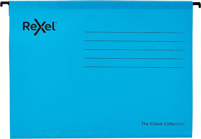 Rexel 2115587 Hängemappe Classic, verstärkt, A4, Blau, blau