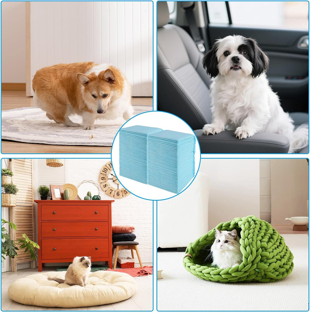 100 Stück PIPI Matten für Hunde und Welpen, 33 × 45cm Trainingspads, Wickelunterlagen Baby Geeignet