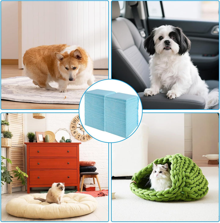 100 Stück PIPI Matten für Hunde und Welpen, 33 × 45cm Trainingspads, Wickelunterlagen Baby Geeignet