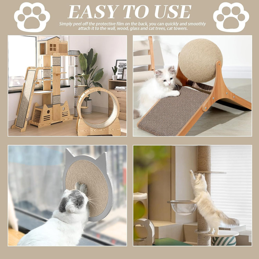 Selbstklebend Kratzbretter Khaki Katze Kratzteppich Katze Kratzmatte Katze Wand Teppich Katzen Kratz