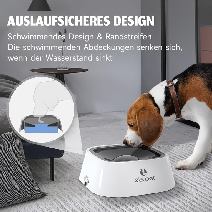 ELS PET Wassernapf für Hunde: 1L Auslaufsicher Trinknapf Reisenapf, rutschfest Katzen Hund Haustiere