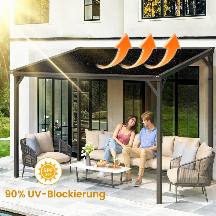 Schattierungsnetz,Schattiernetz mit ösen,das zum Schutz vor Sonnenlicht und UV-Strahlen verwendet Wi