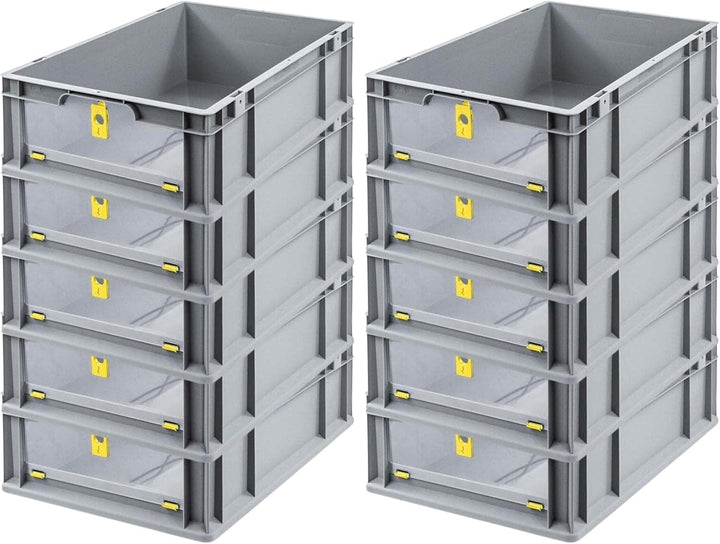 PROREGAL Eurobox NextGen Insight Cover | HxBxT 17x40x60 | 34 Liter | Niedrig/Gelb | Eurobehälter, Tr
