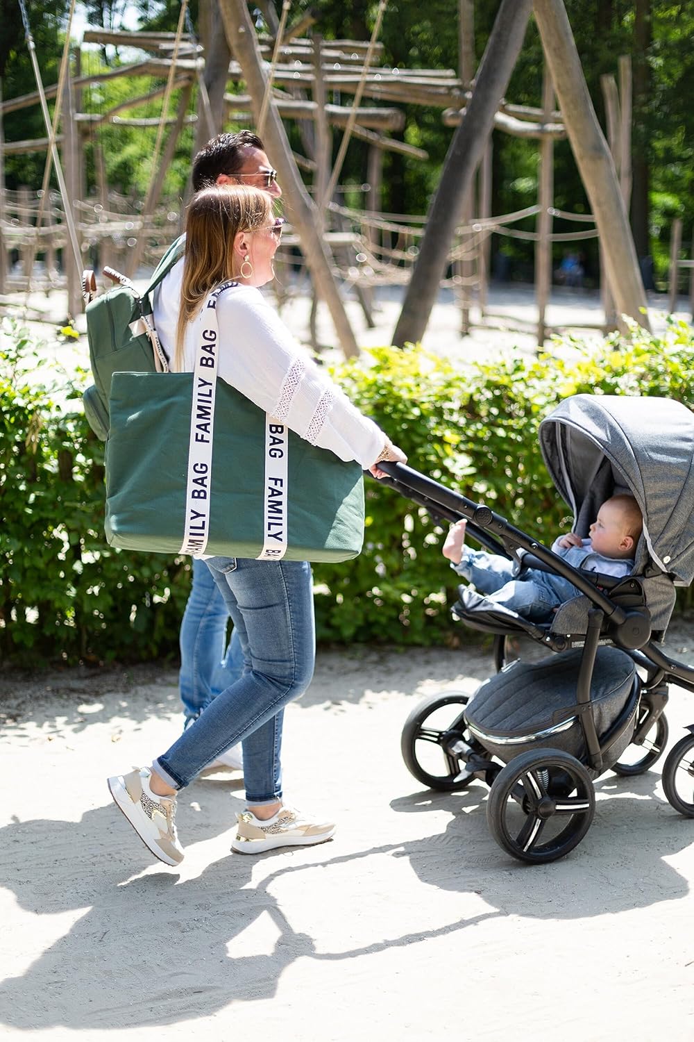 CHILDHOME, Family Bag, Wickeltasche, Reise-/Wochenendtasche, grosses Fassungsvermögen, abnehmbare Ta