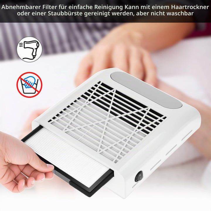 QWORK® 80W Nagelstaubsauger mit Filter, Nagelstaubabsauger für den persönlichen Gebrauch, Nagelstudi