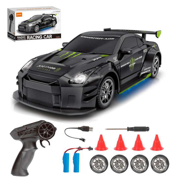 Ferngesteuertes Auto 1:24 Scale Drift Car 4WD 2.4GHz RC Drift Auto 20KM/H Hohe Geschwindigkeit Rennw