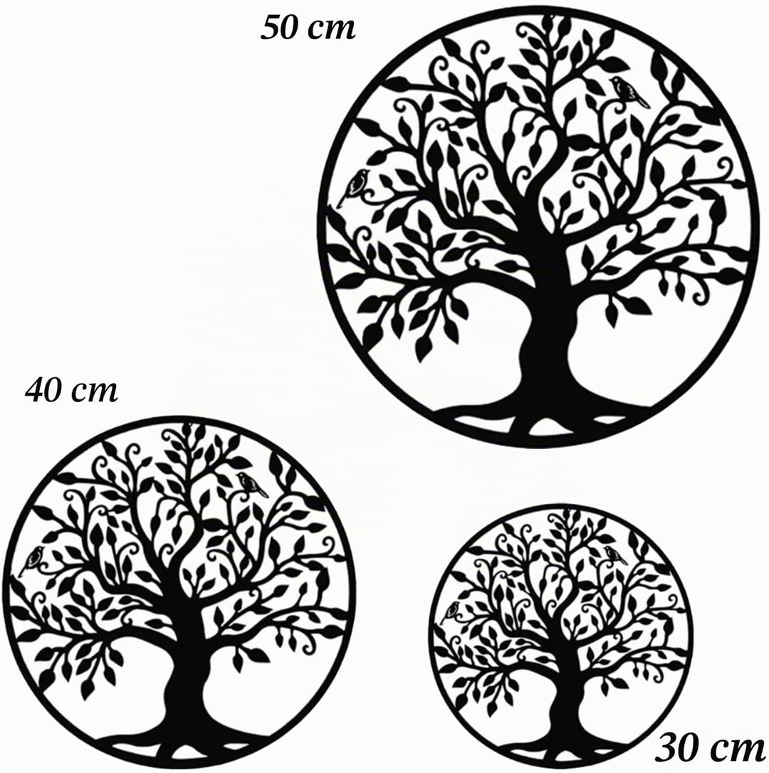 LIKEUDO 30cm Wall Hängende Lebens Baum Metall Wanddekoration Wohnzimmer Wandkunst Dekoration Wandbil
