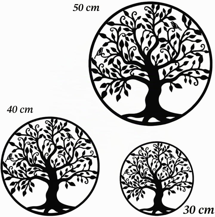 LIKEUDO 30cm Wall Hängende Lebens Baum Metall Wanddekoration Wohnzimmer Wandkunst Dekoration Wandbil