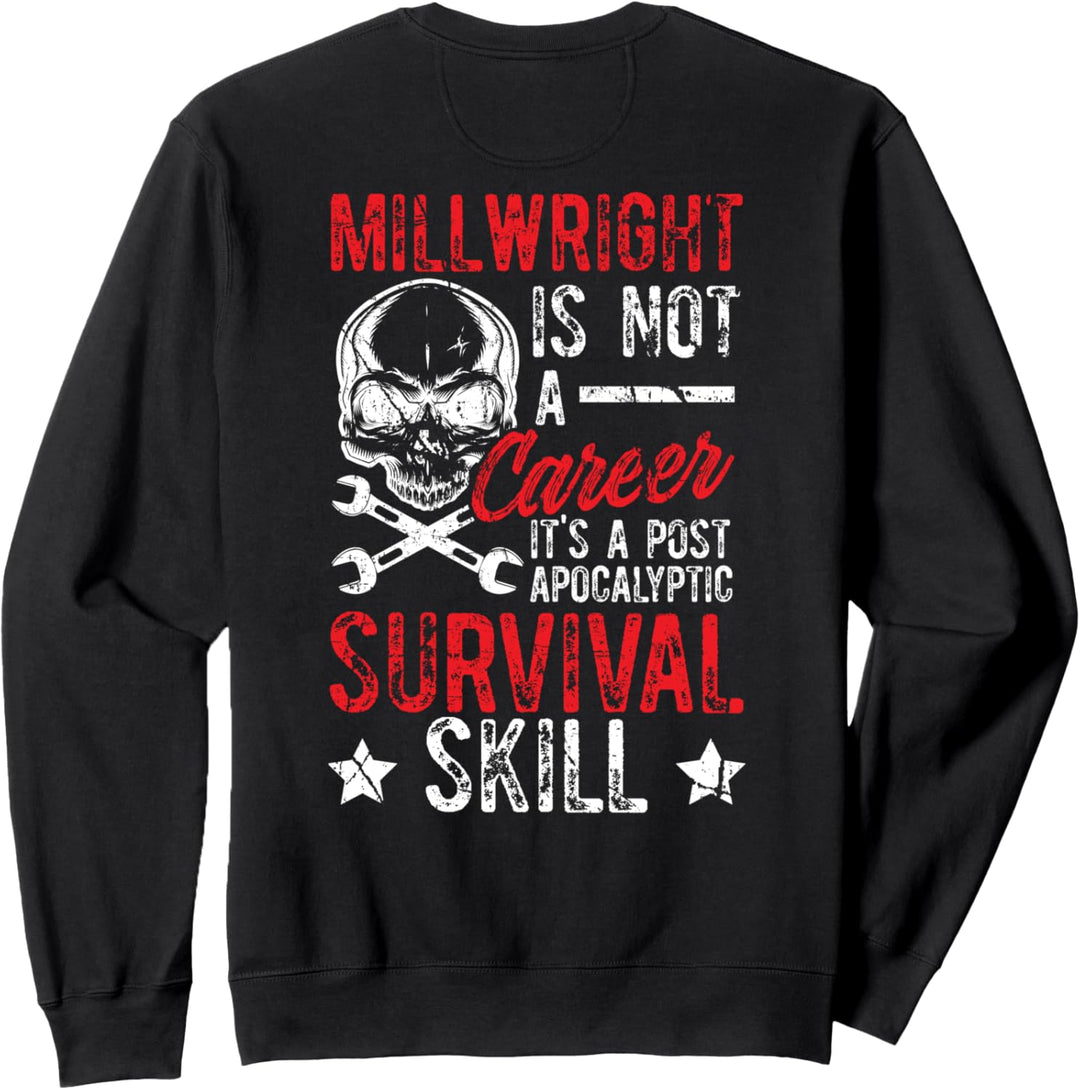 Millwright Bild auf der Rückseite der Kleidung Sweatshirt