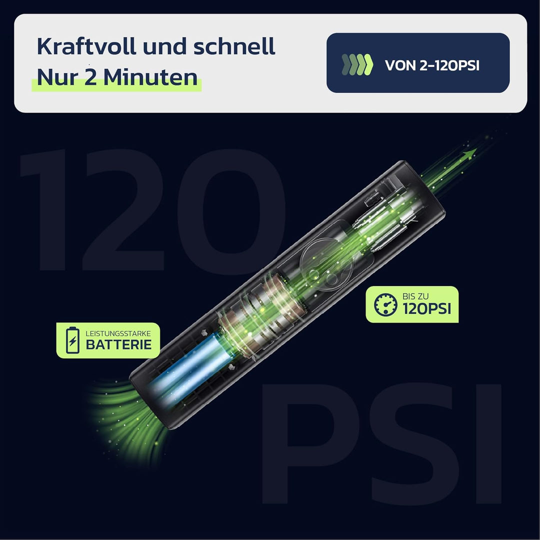 Woowind BP188 Fahrradpumpe Elektrisch 120~150PSI Akku Luftpumpe Fahrrad Alle Ventile Kompressor Fahr