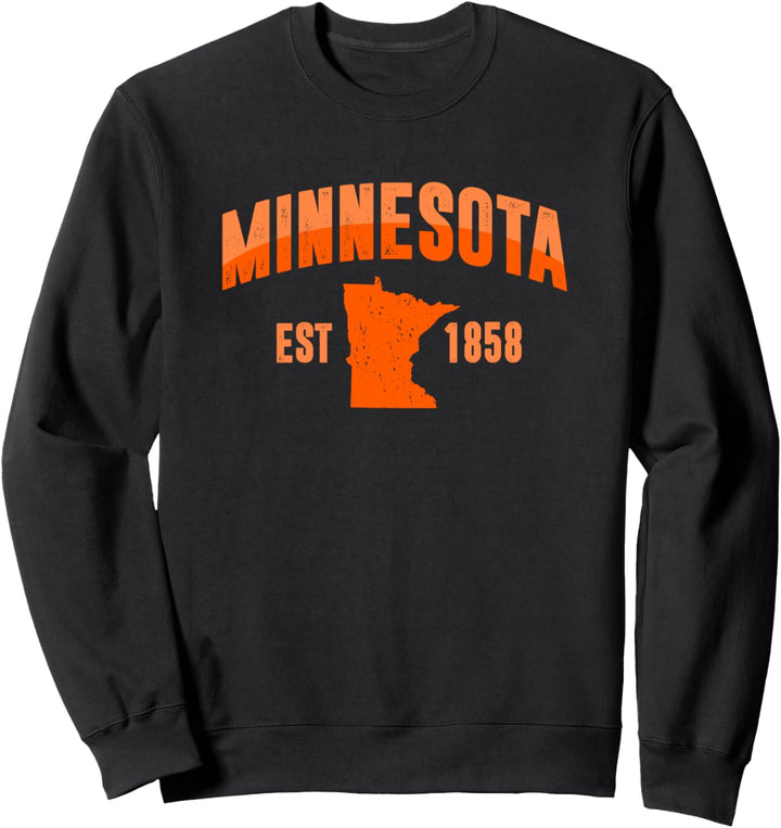 Minnesota EST 1858 State Map Sweatshirt
