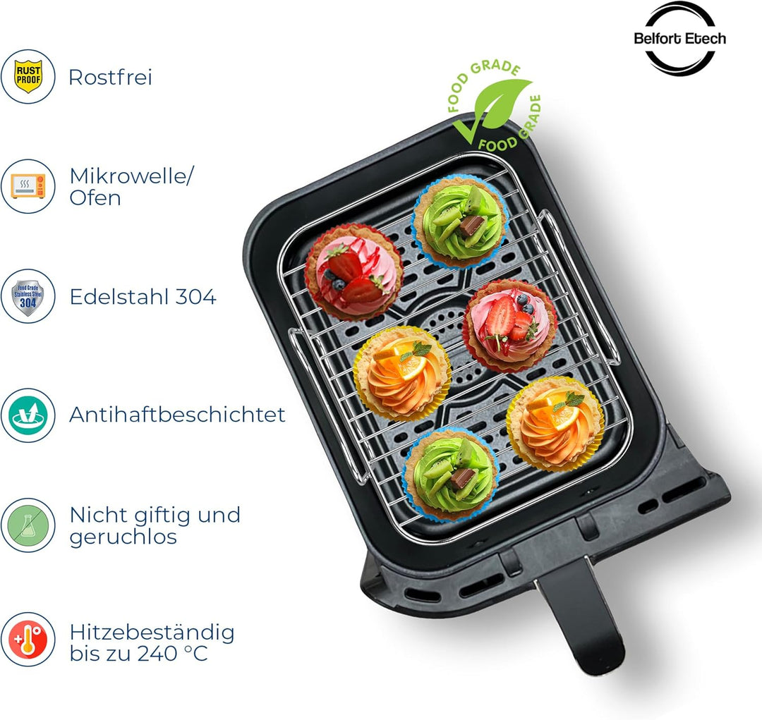 Premium Ninja 9,5L AF400EU & DZ400EU Grillrost | 2 Stücke Airfryer Grillrost für Foodi Max Dual Zone