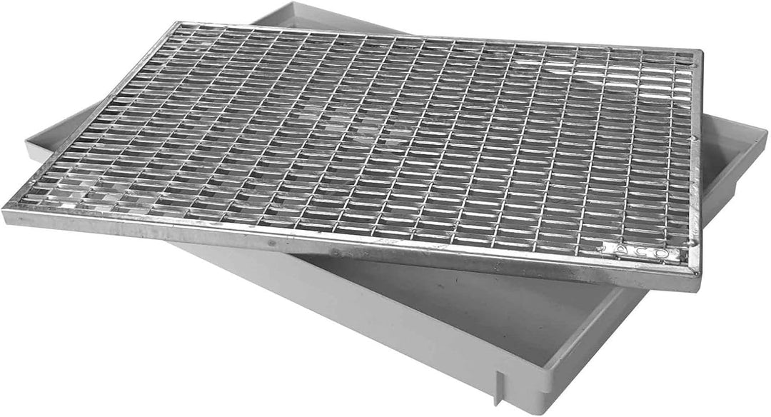ACO 60x40cm Schuhabstreifer V-Stab Maschenrost mit Bodenwanne Vario Light Abtreter Fussmatte
