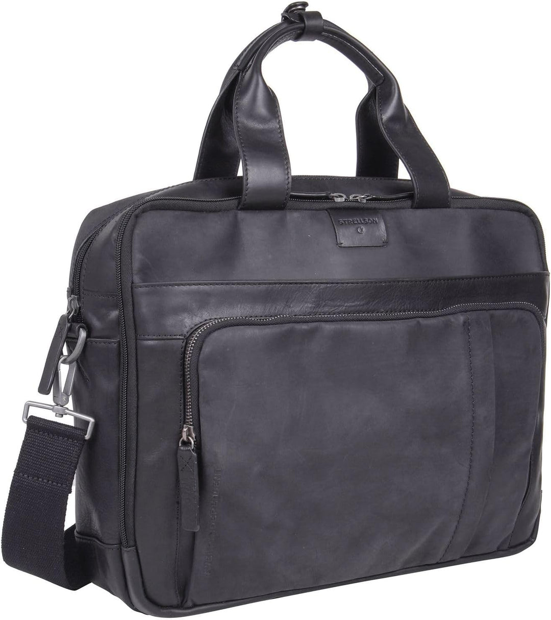 Strellson - brick lane charles briefbag mhz Dunkelbraun 39X30X11 Farbe:schwarz / Material:polyester,