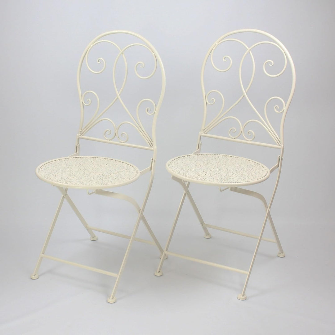 FRANK FLECHTWAREN Bistro-Set White Romance (3-teilig)