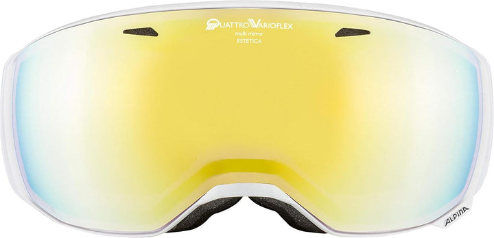ALPINA Unisex Skibrille Skibrille (1er Pack) Einheitsgrösse Weiss, Einheitsgrösse Weiss