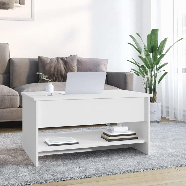 Tidyard Couchtisch Höhenverstellbar Kaffeetisch Wohnzimmertisch mit Ablagefach Sofatisch Beistelltis