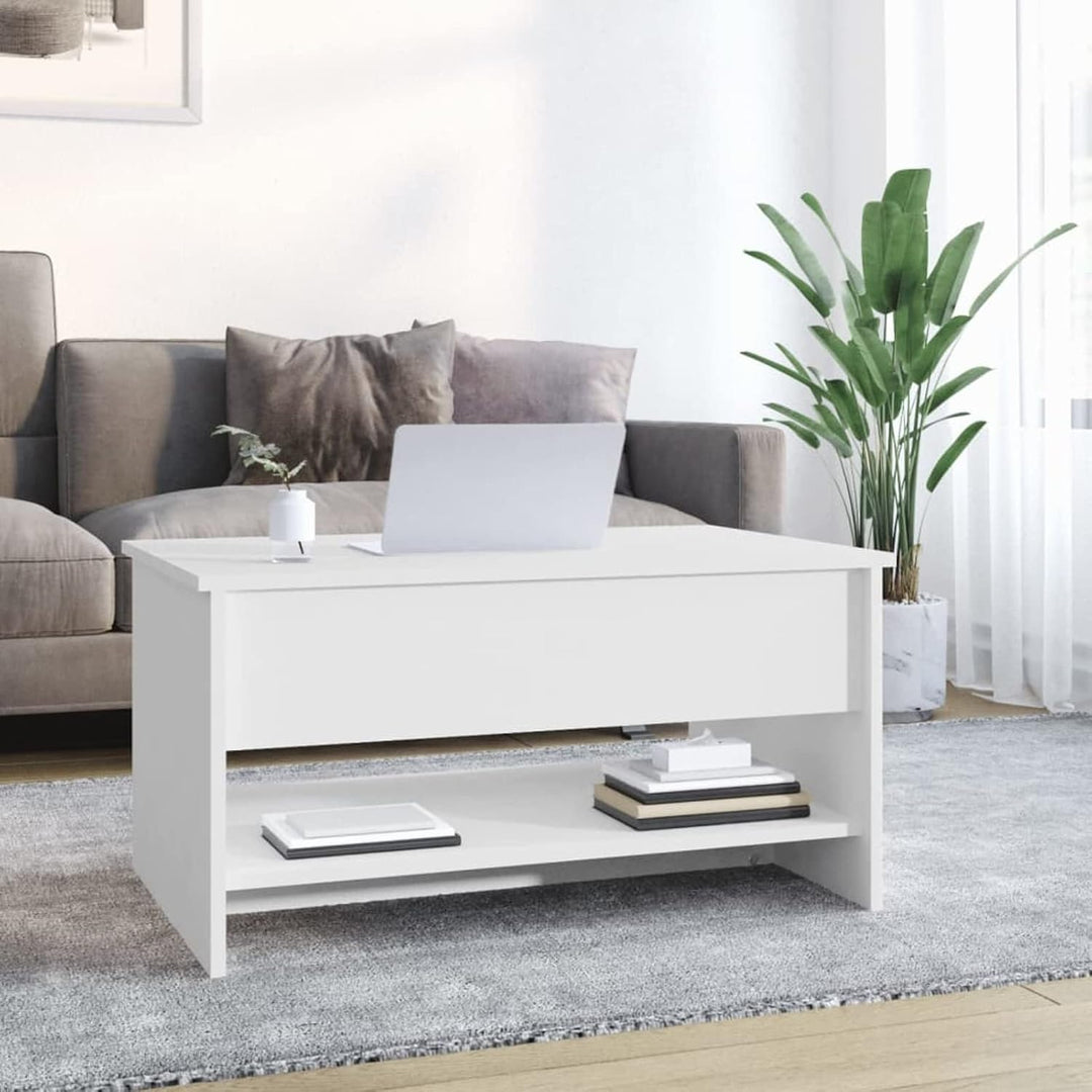 Tidyard Couchtisch Höhenverstellbar Kaffeetisch Wohnzimmertisch mit Ablagefach Sofatisch Beistelltis