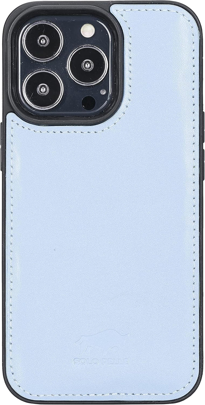 Solo Pelle Lederhülle kompatibel für iPhone 13 Pro in 6.1 Zoll abnehmbare Hülle (2in1) inkl. Kartenf