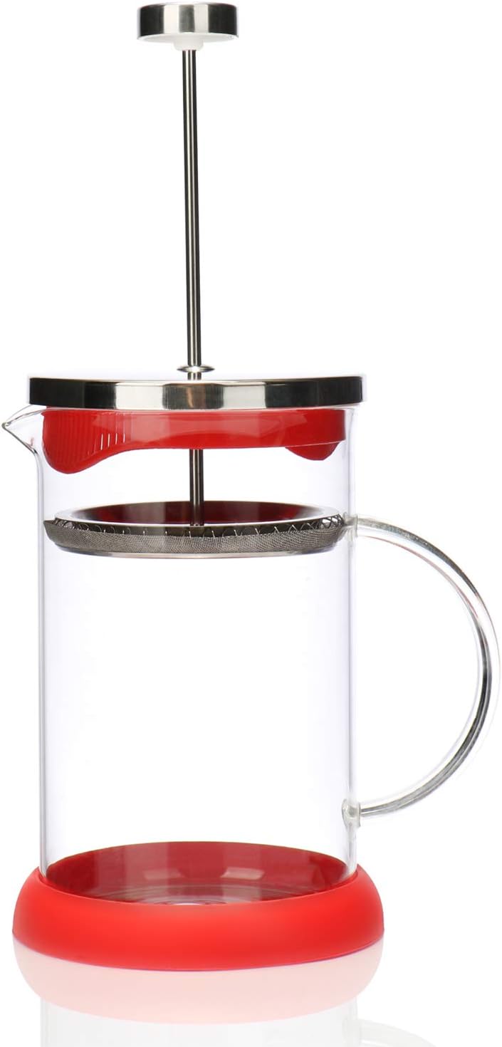 com-four® Kaffeebereiter mit French-Press System - Kaffee-Presse dient auch als Teebereiter - Kaffee