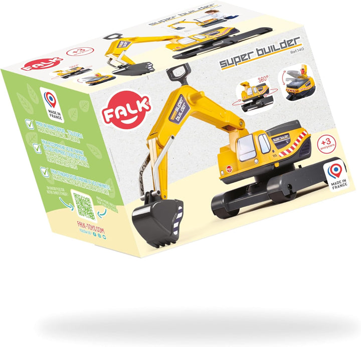 Falk Edel Sandbagger Power Shift Sitzbagger mit Rädern Falk - 100 – Fahrrad und Fahrzeug für Kinder