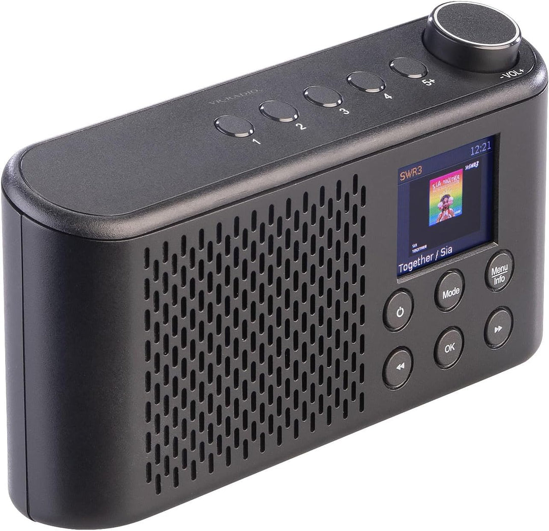 VR-Radio DAB+ Radios: Mobiles Akku-Digitalradio mit DAB+/FM, Farbdisplay, Bluetooth 5.3, 6 W (Mobile