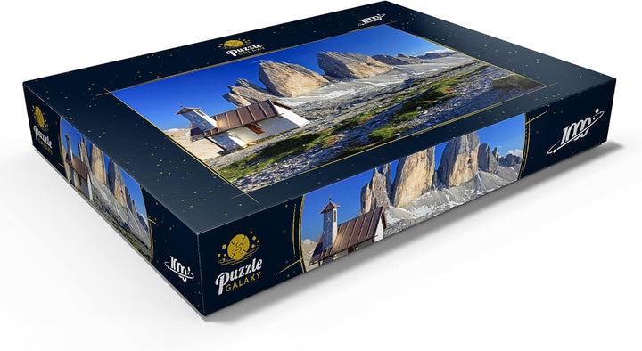 Kapelle an der Dreizinnenhütte gegen die Nordwände der DREI Zinnen, Sextner Dolomiten - Premium 1000