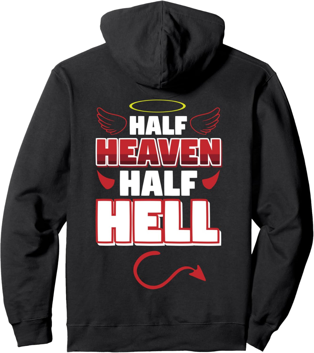 Satanismus Goth Hail Satan Half Pullover Hoodie