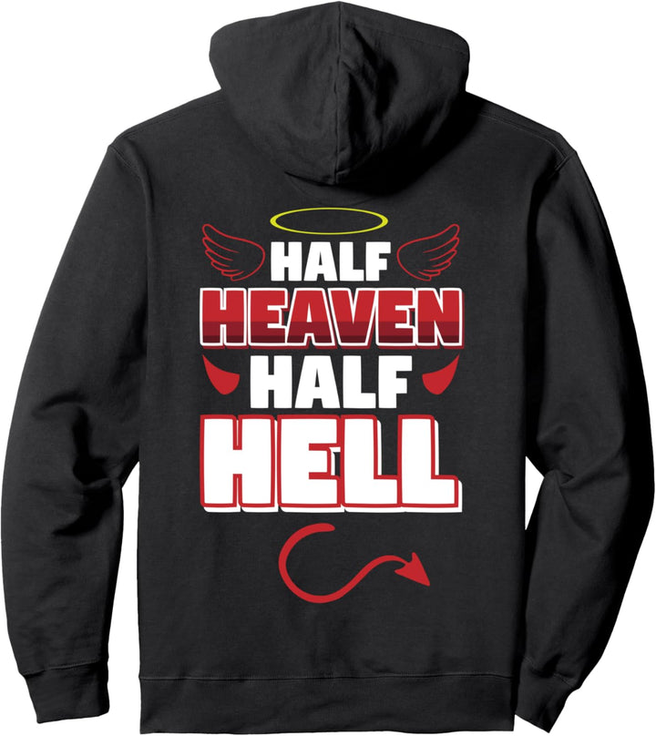 Satanismus Goth Hail Satan Half Pullover Hoodie