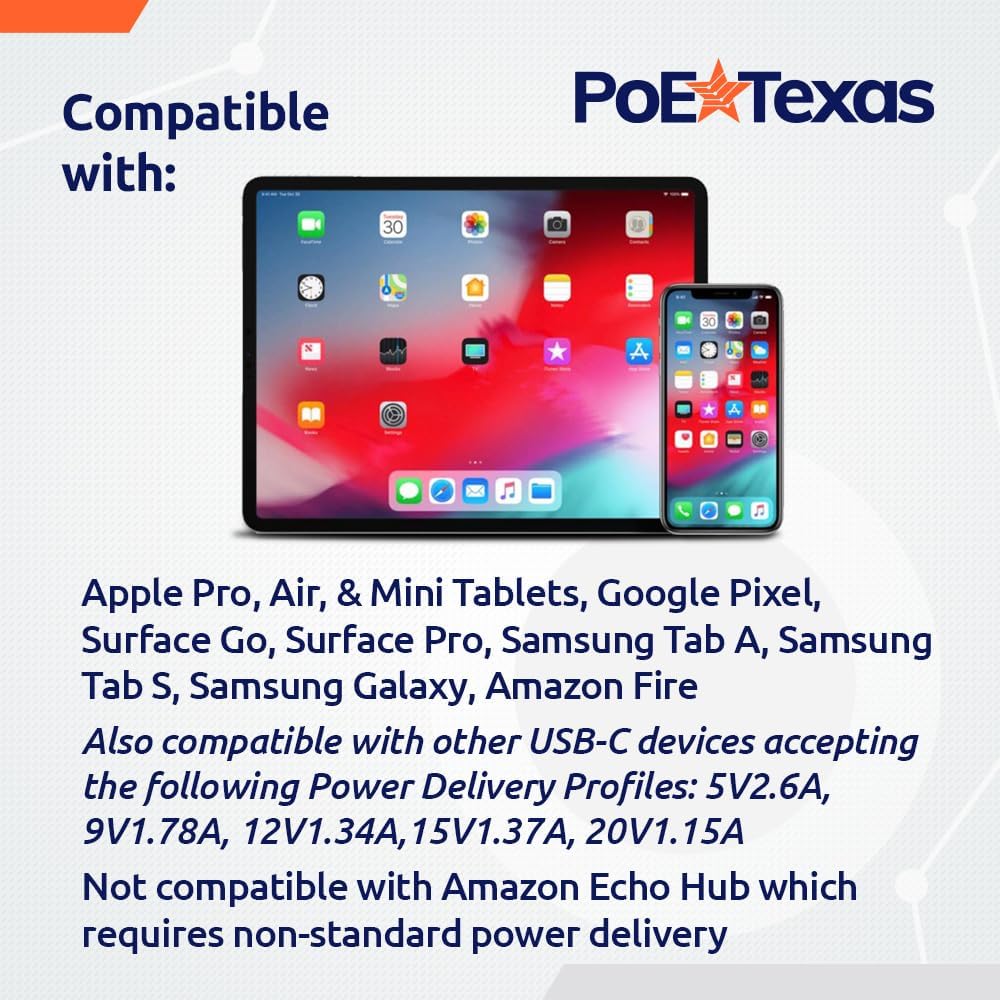 GAT-USBC-PD-R2V2 | PoE+ auf USB Typ C Strom- und Datenlieferungslösung, kompatibel mit Apple iPad Pr