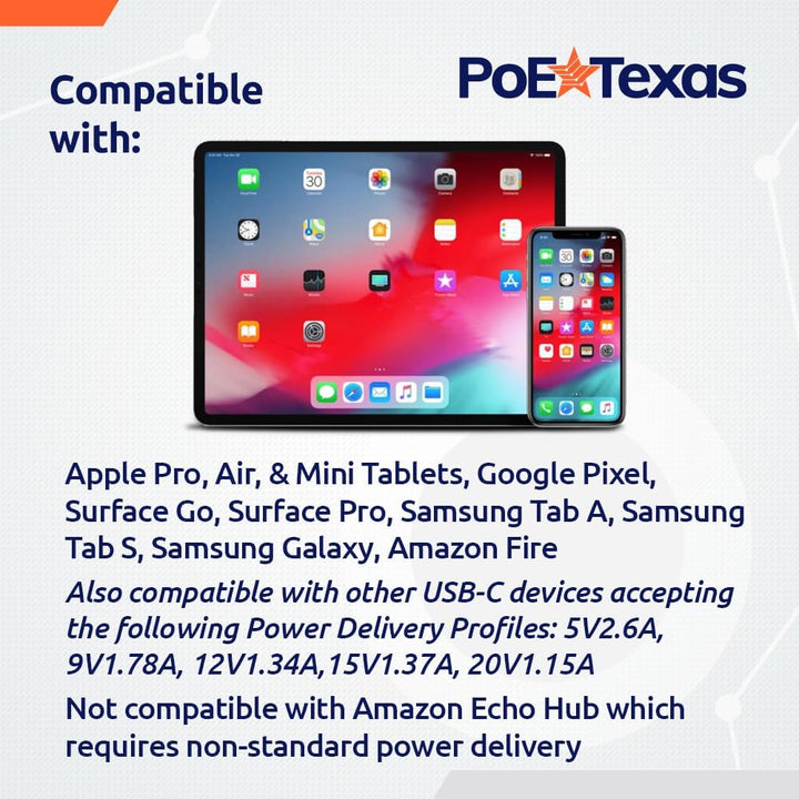 GAT-USBC-PD-R2V2 | PoE+ auf USB Typ C Strom- und Datenlieferungslösung, kompatibel mit Apple iPad Pr
