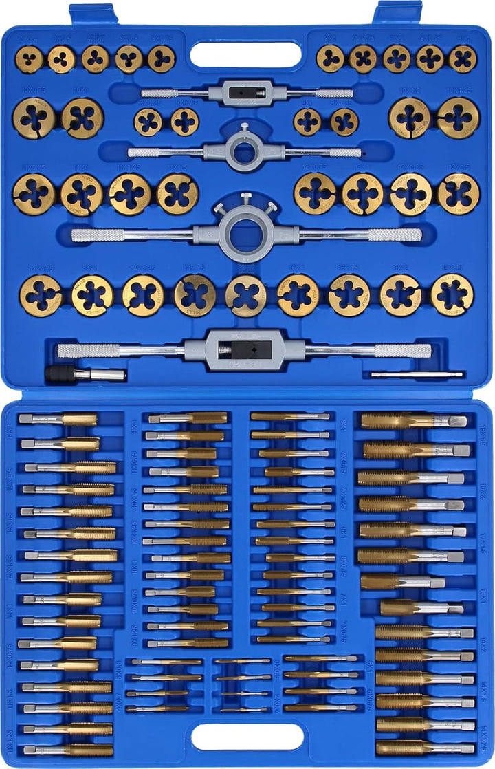 BRILLIANT TOOLS BT101985 TiN Gewindeschneidwerkzeug-Satz, 110-tlg. [Powered by KS Tools]