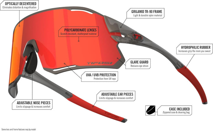 Tifosi Unisex Rail Race Sonnenbrille, Kristallviolett (Hellviolett/Transparent)